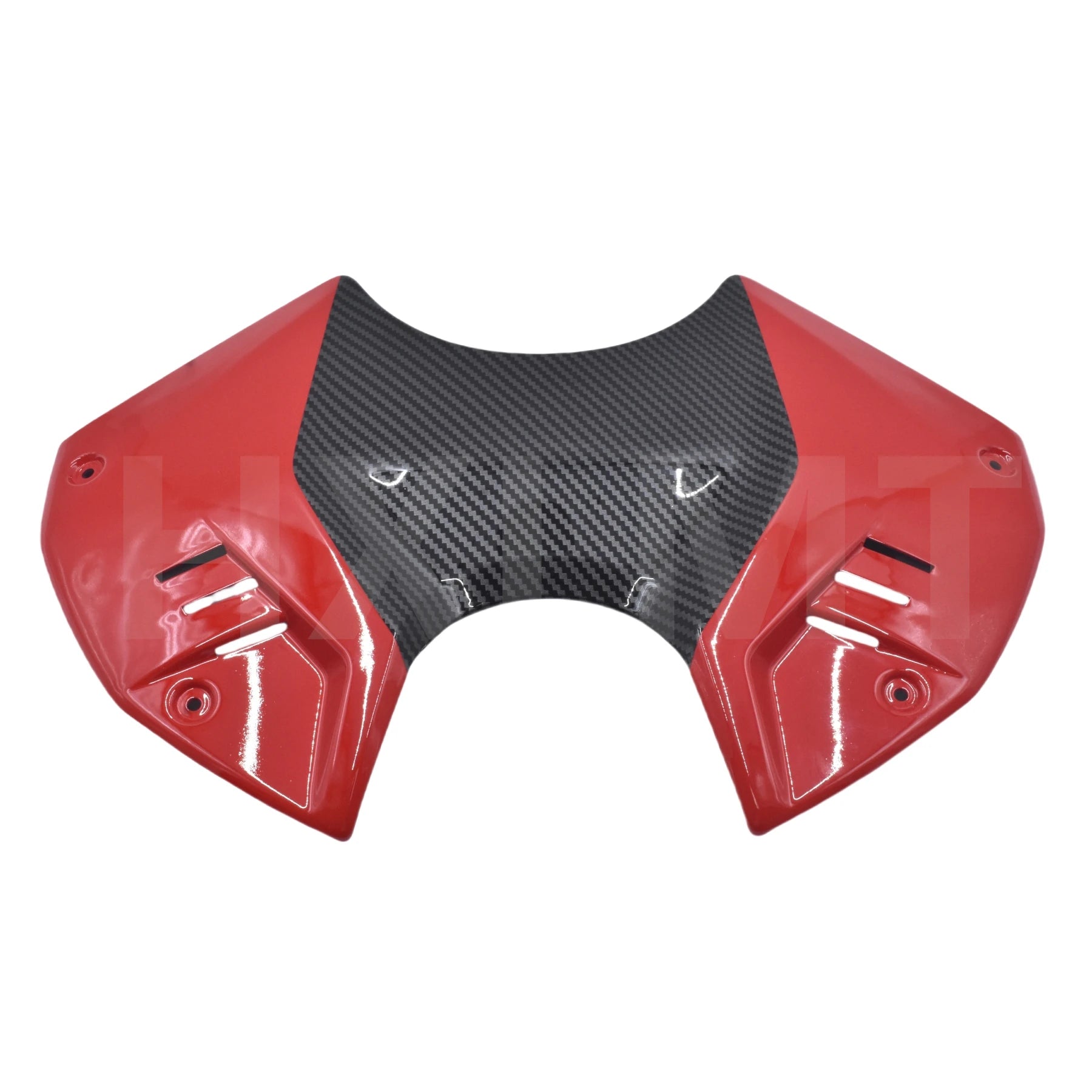 For Ducati Streetfighter V4 Matt Carbon Fiber Tank Cover Front Fuel Gas Protection Battery Covers With titanium Mounting Screws HXLMOTOR