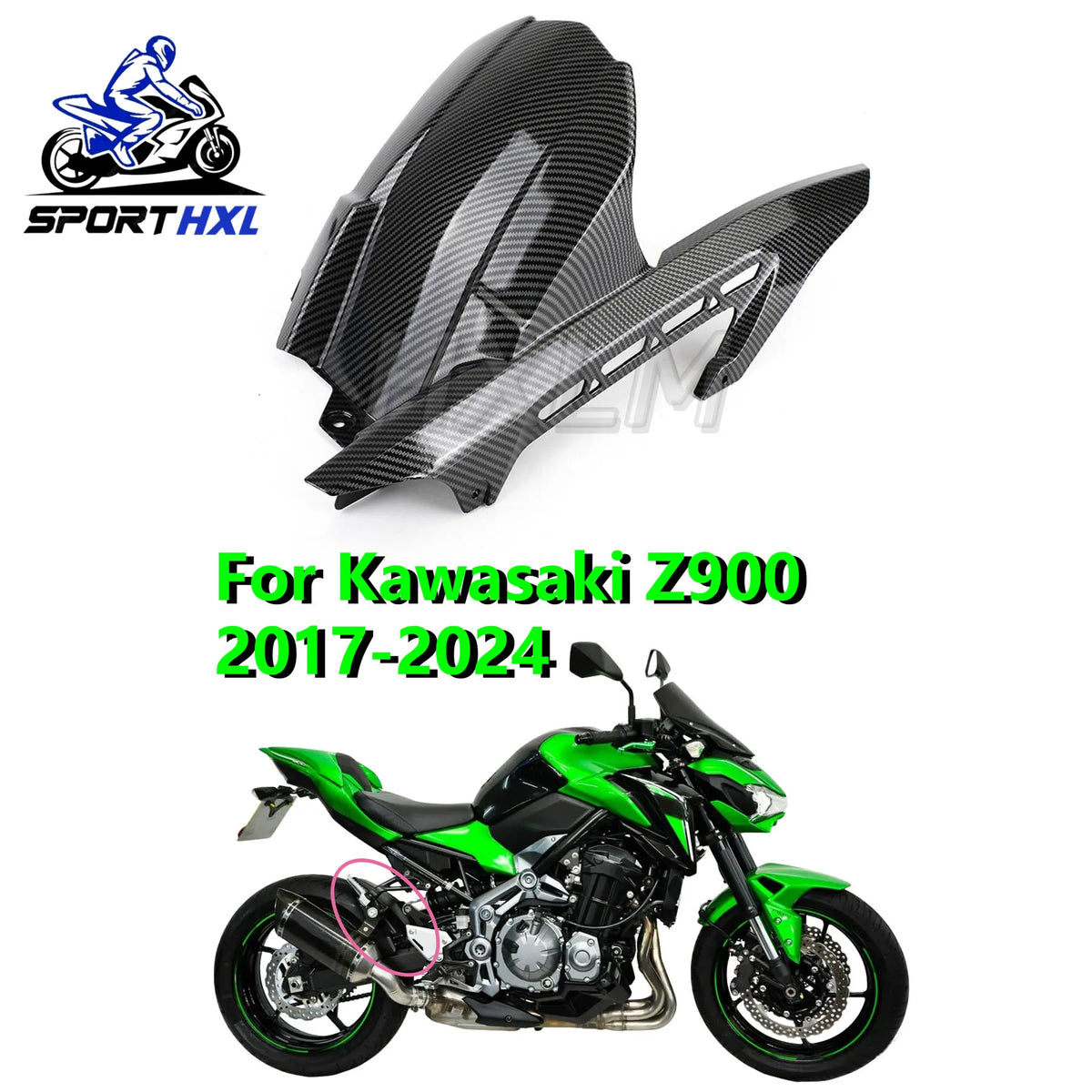 For KAWASAKI Z650 Z900 2018-2023 Motorcycle Fender Rear 2022 Wheel Cover Mudguard Splash Guard Protector Exterior Accessories