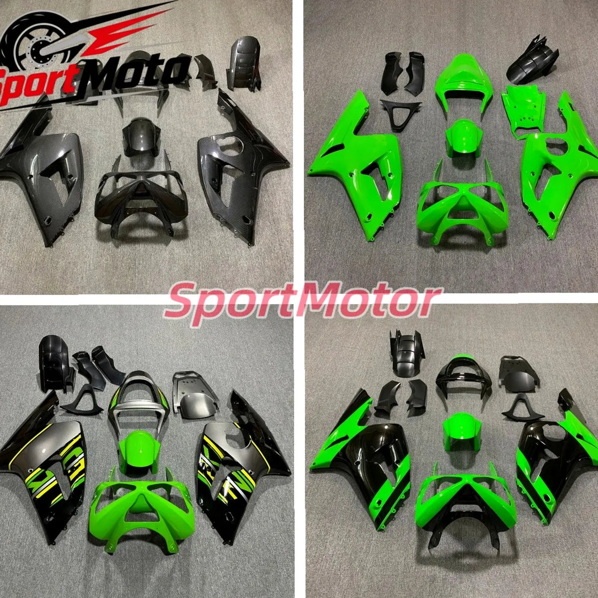 OEM Style Motorcycle Unpainted Injection Cowl Bodywork Fairing Set For Kawasaki Ninja ZX6R 2003-2004