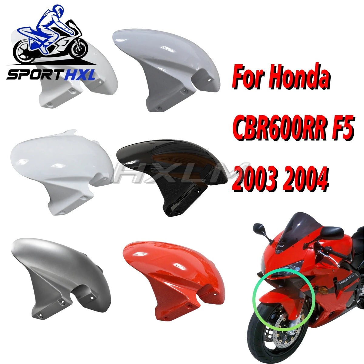Mudguards For Honda CBR600RR CBR 600RR CBR600 600 RR F5 2003 2004 03 04 Motorcycle Front Fender Splash Guard Fairing Cover