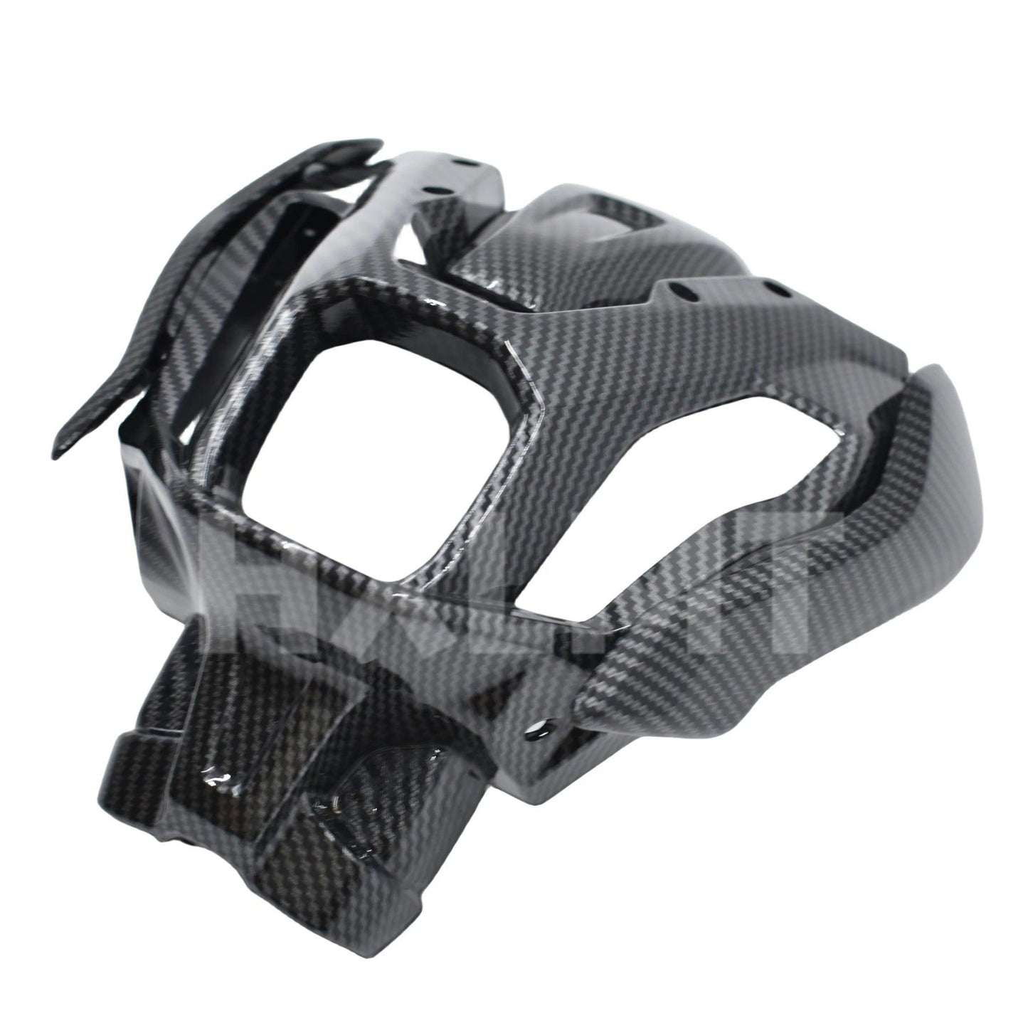 Fit For YAMAHA MT-07 2021 2022 2023 Headlight fairing Carbon Fiber Painted Look Upper Nasal Mask Front Steering Signal Bracket HXLMOTOR