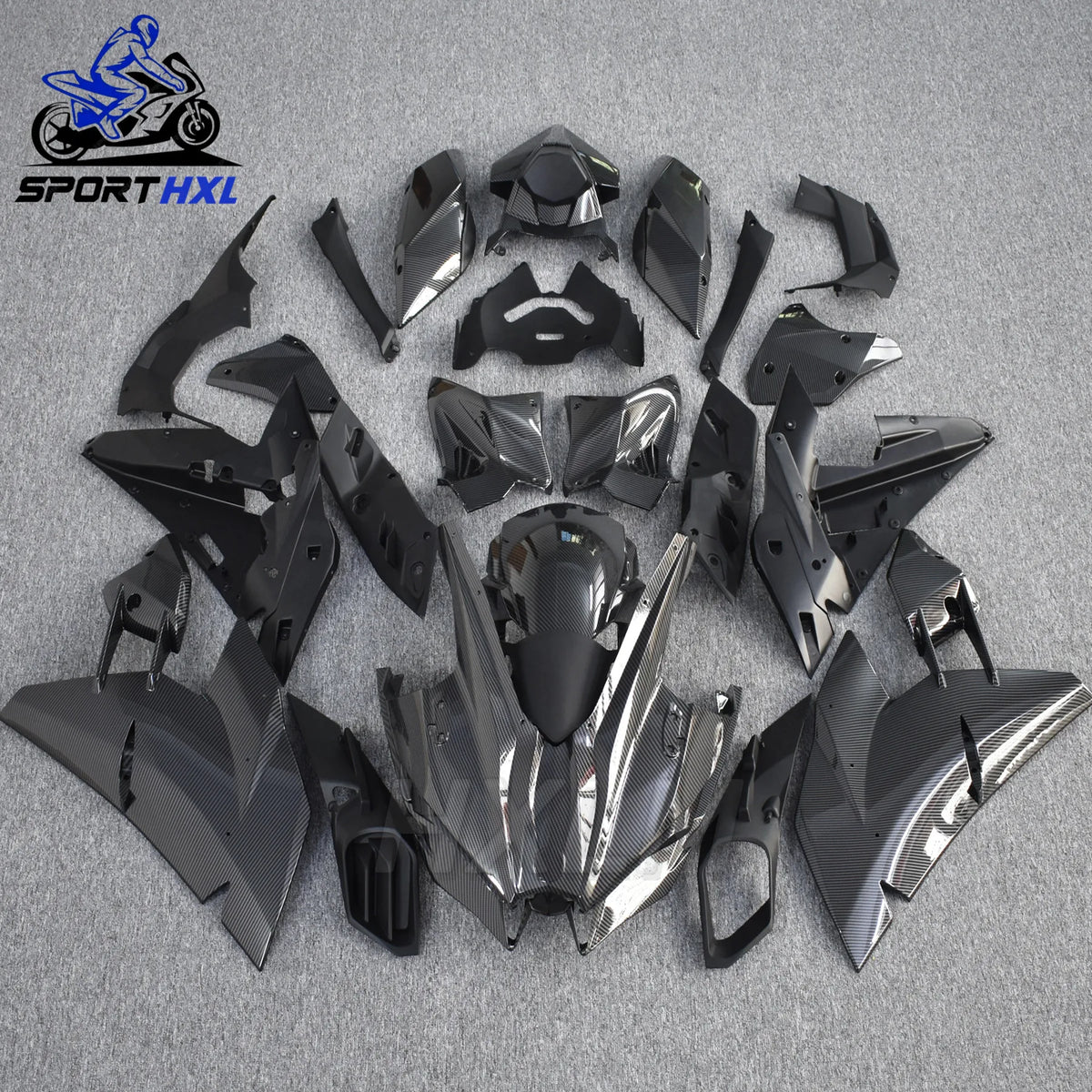 Motorcycle Full Fairing Carbon Fiber Painted Look kits For Kawasaki Ninja H2 H2R H2C 2015 - 2022 Full Body Fairing