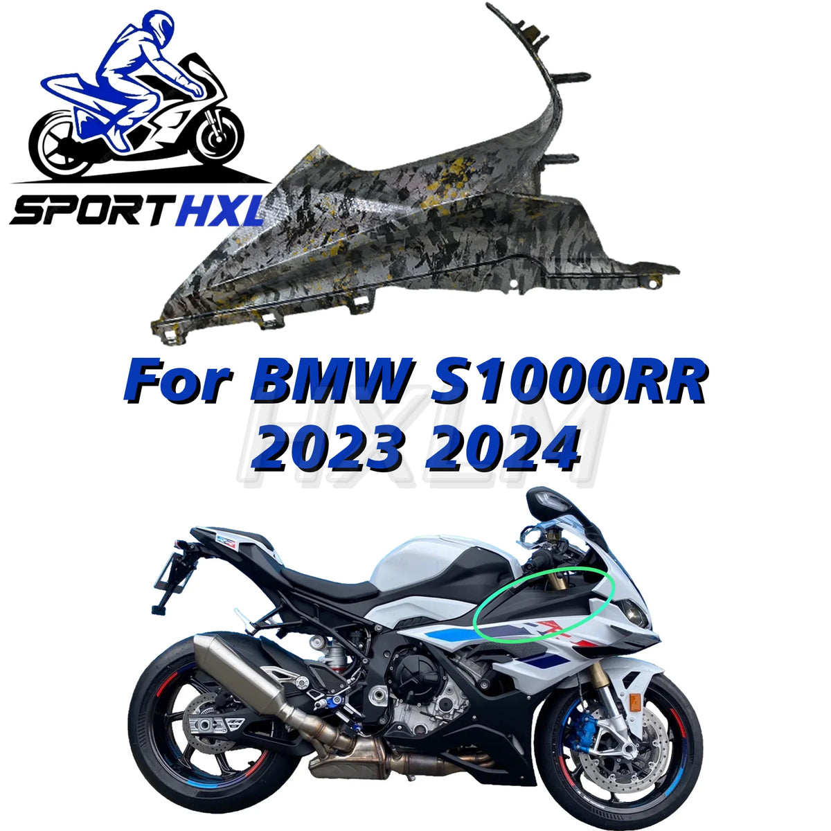 Motorcycle Side fairing For BMW S1000RR 23-24 Side cover Side panel Side protector High Quality ABS Injection