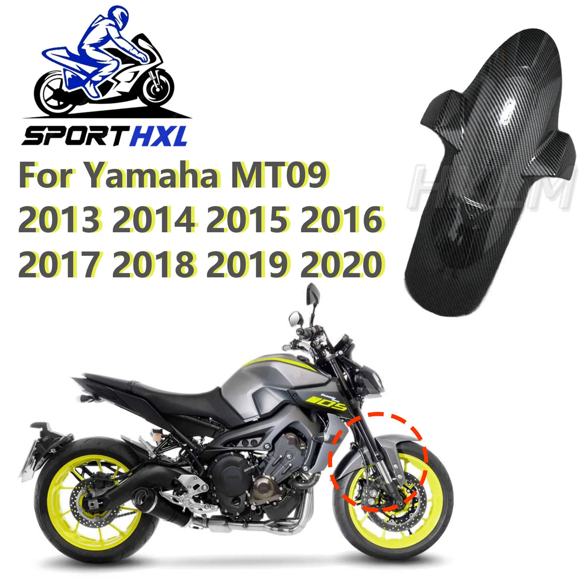 Fit For YAMAHA MT-09 FZ-09 MT09 FZ09 2013-2020 Tracer900 2015-2020 Motorcycle Front Wheel Fender Mudguard Splash Guard Fairings