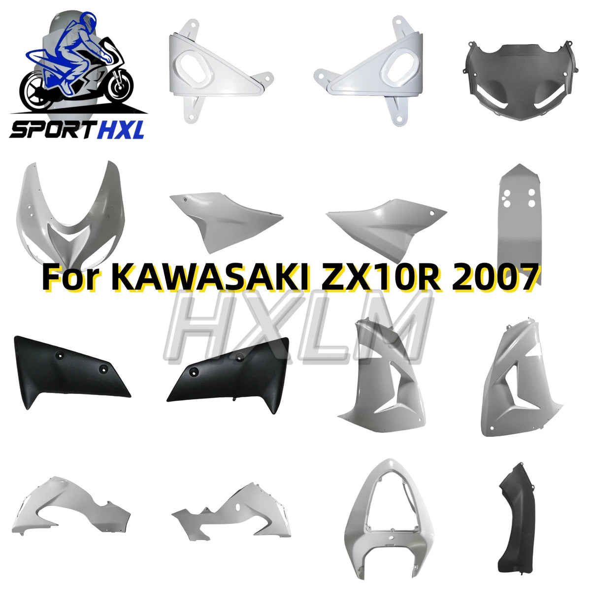 Motorcycle Fairings Kit For Kawasaki Ninja ZX-10R ZX10R 2006 2007 Plastic Shell ZX 10R 06 07 Unpainted Bodywork Set