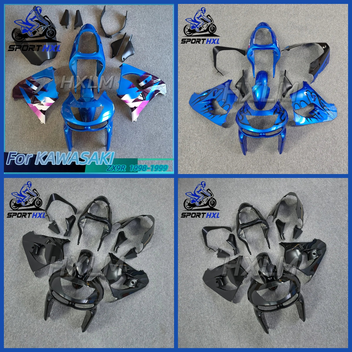 Fairing Kit ABS Motorbike Set For Kawasaki ZX9R 1998 1999 ZX 9R ZX-9R 98 99 Motorcycle Fairings Kit