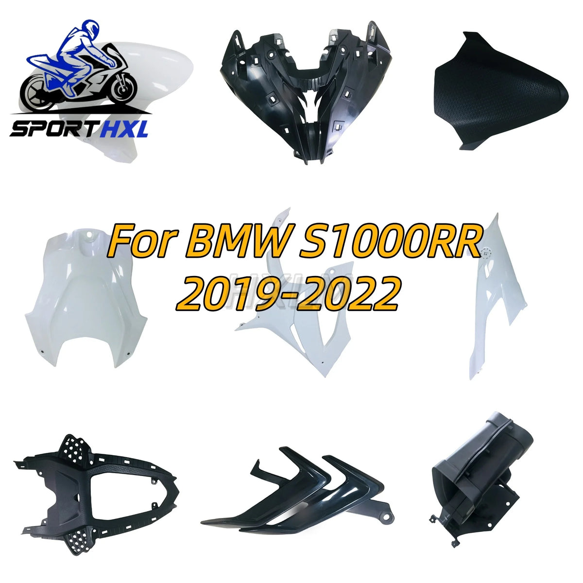 For BMW S1000RR S1000R R 2019 2020 2021 2022 Motorcycle Fairings Kit Fit High Quality Injection Body Kit Unpainted Accessories