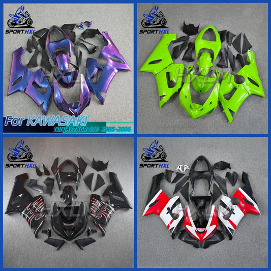 New ABS Motorcycle Full Fairing Kit Fit For KAWASAKI ZX-6R ZX6R 636 2005 2006 05 06 Custom Fairings Kits Bodywork Shell Set