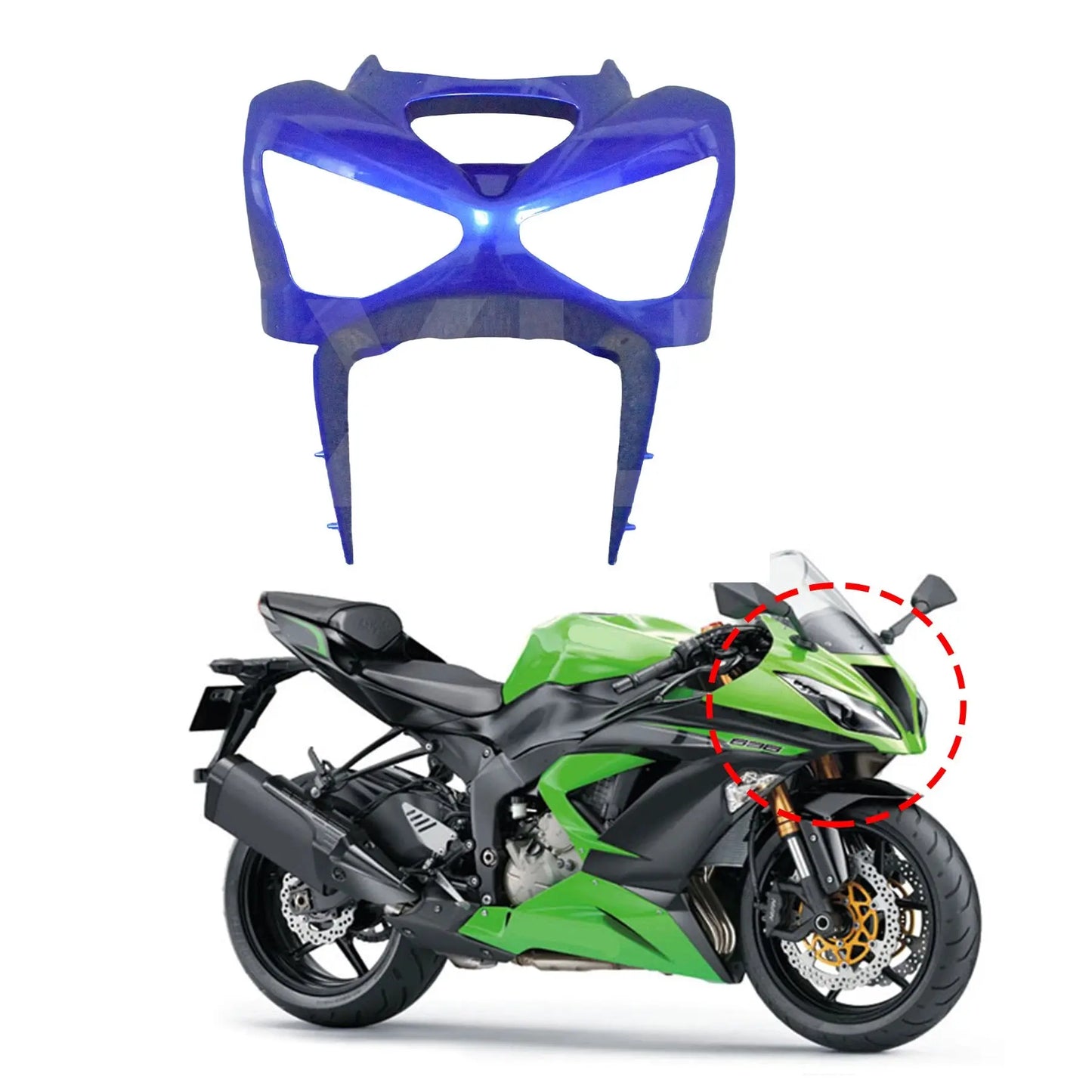 Fit For KAWASAKI ZX-6R ZX6R 2005 2006 Carbon Fiber Look Color Rear Upper Tail Seat Cover Fairing 2003 2004 03 04 HXLMOTOR