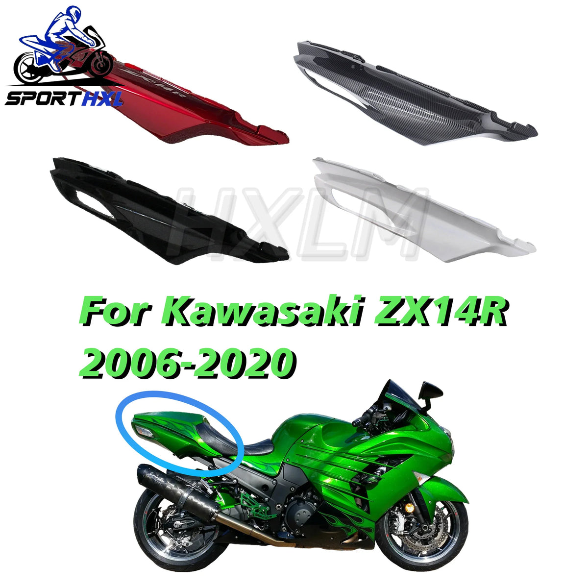 Injection Rear seat side fairing For Kawasaki ZX14R 2006 2007-2020 Rear side cover Rear seat side cover ABS Plastic