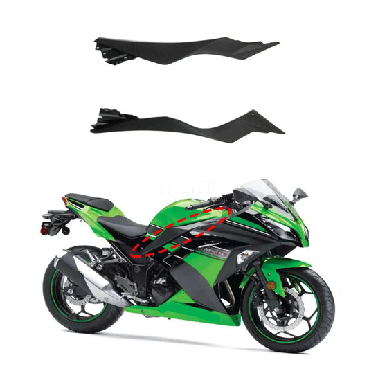 For Kawasaki Ninja 300 250/R EX250 EX300 Z250 Z300 2013-2017 Side Tank Cover Fairing ABS Carbon Fiber Motorcycle Parts HXLMOTOR