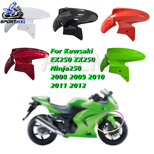 ABS 08-12 Front Protector For Kawasaki Ninja250 EX250 ZX250 2008-2012 Front Fender Front Mudguard Injection Parts