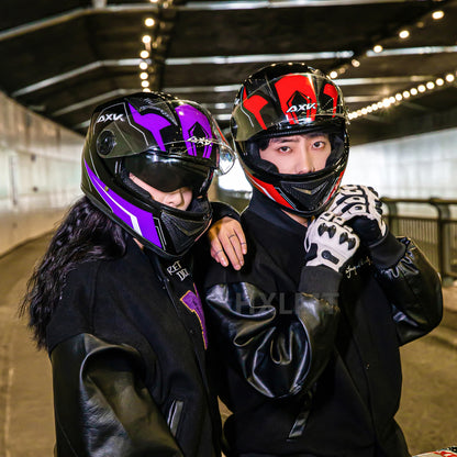 Flip Up Motorcycle Helmet Double lens full face helmet High quality DOT approved Moto cascos motociclistas capacete HXLMOTOR