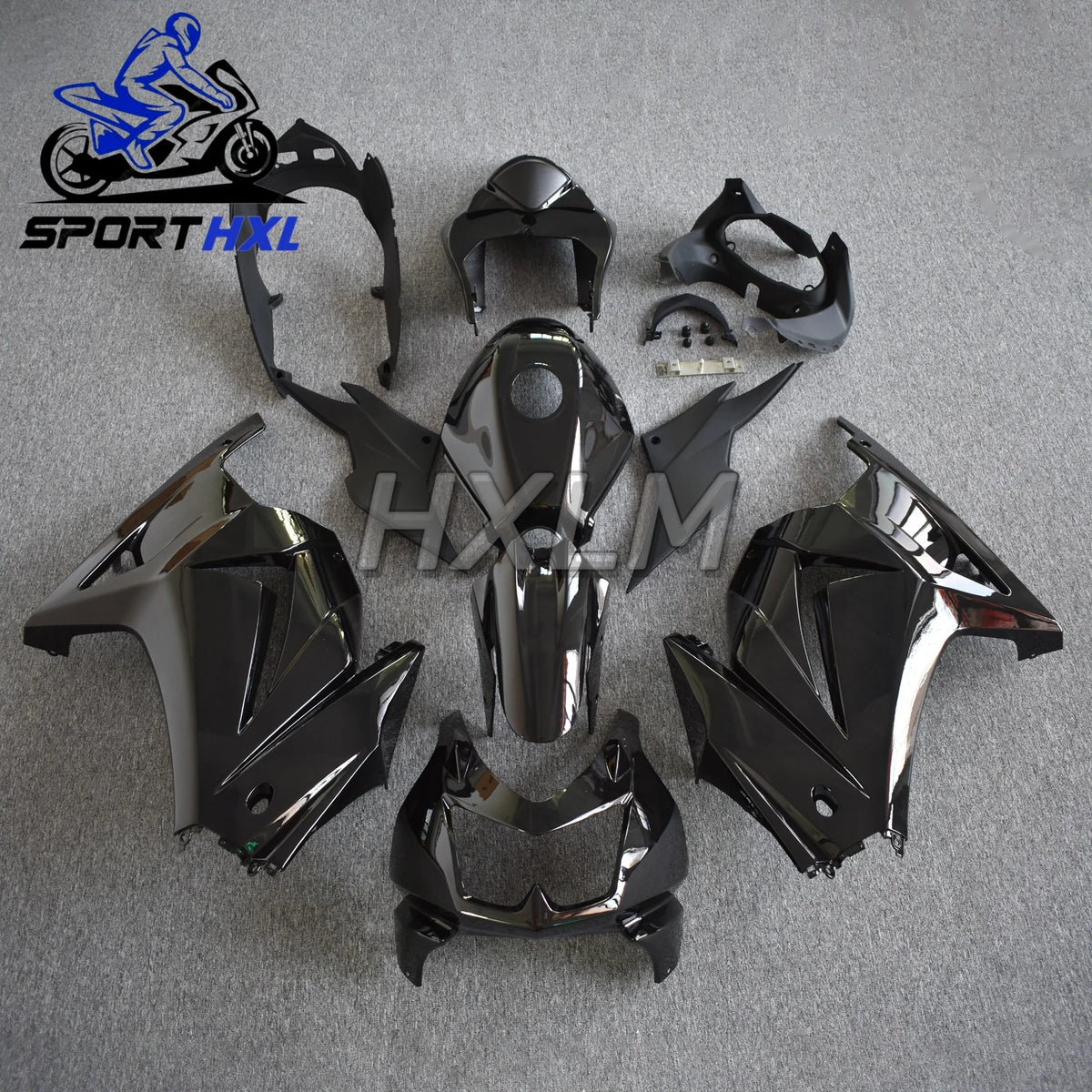 For EX250 2008 - 2014 Body Kits EX 250 2011 Green Black Fairings For Ninja 250R 2013 Plastic Fairings Unpainted