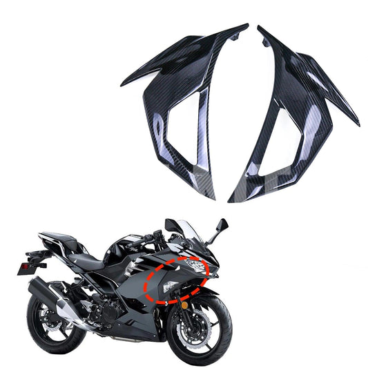 Suitable For Kawasaki Ninja 400 Motorcycle Fairing ABS Accessories Turn Signal Side Plate Carbon Fiber Color 2018 - 2023 HXLMOTOR