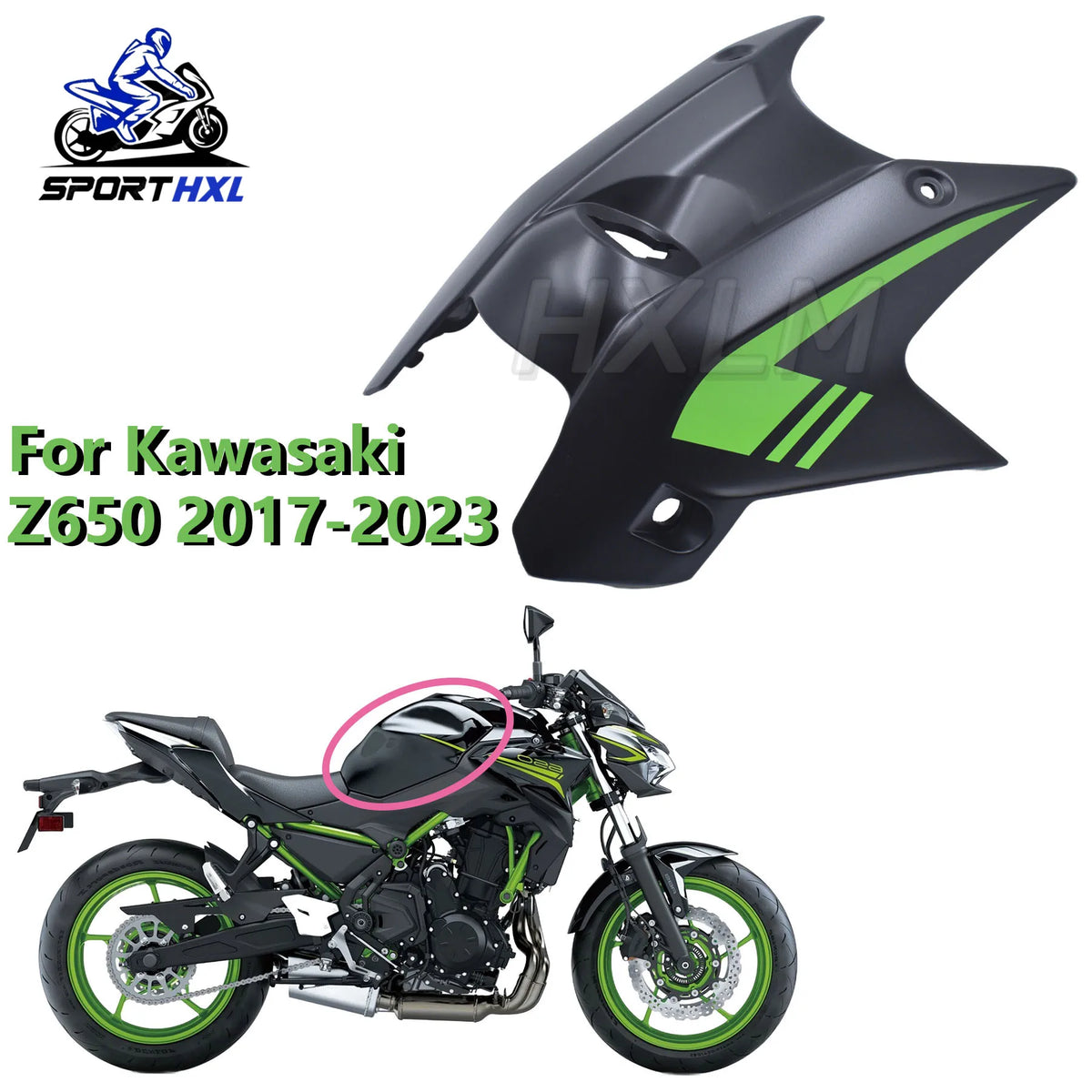 Windshield Motorcycle Windscreen For Kawasaki Z650 2017-2023 Front Plastic Wind Shield Screen Deflectors Carbon Fiber Look
