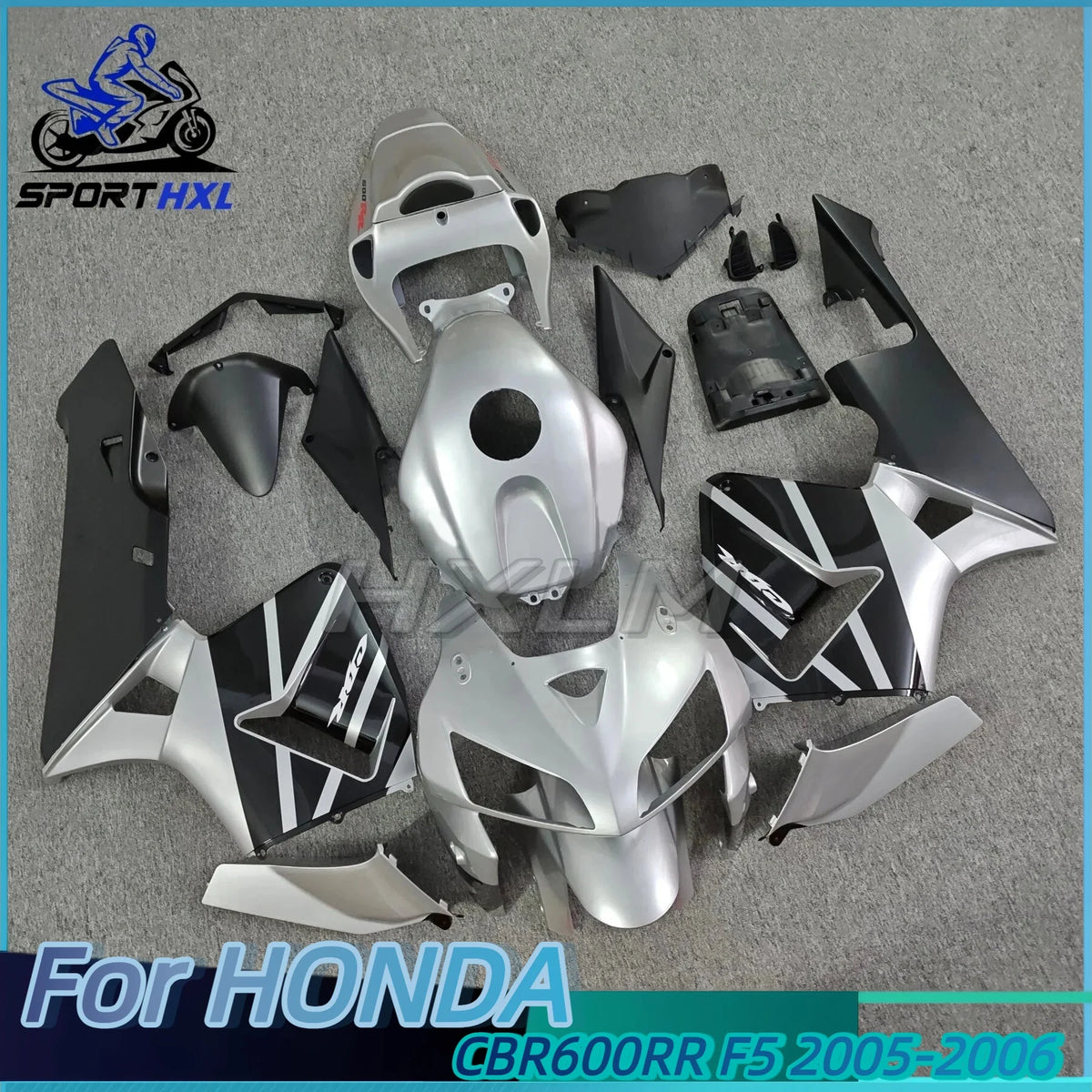 For HONDA CBR600RR CBR 600RR CBR 600 RR F5 2005 2006 Motorcycle Full Fairing Kit Body Black Silver Customized Color