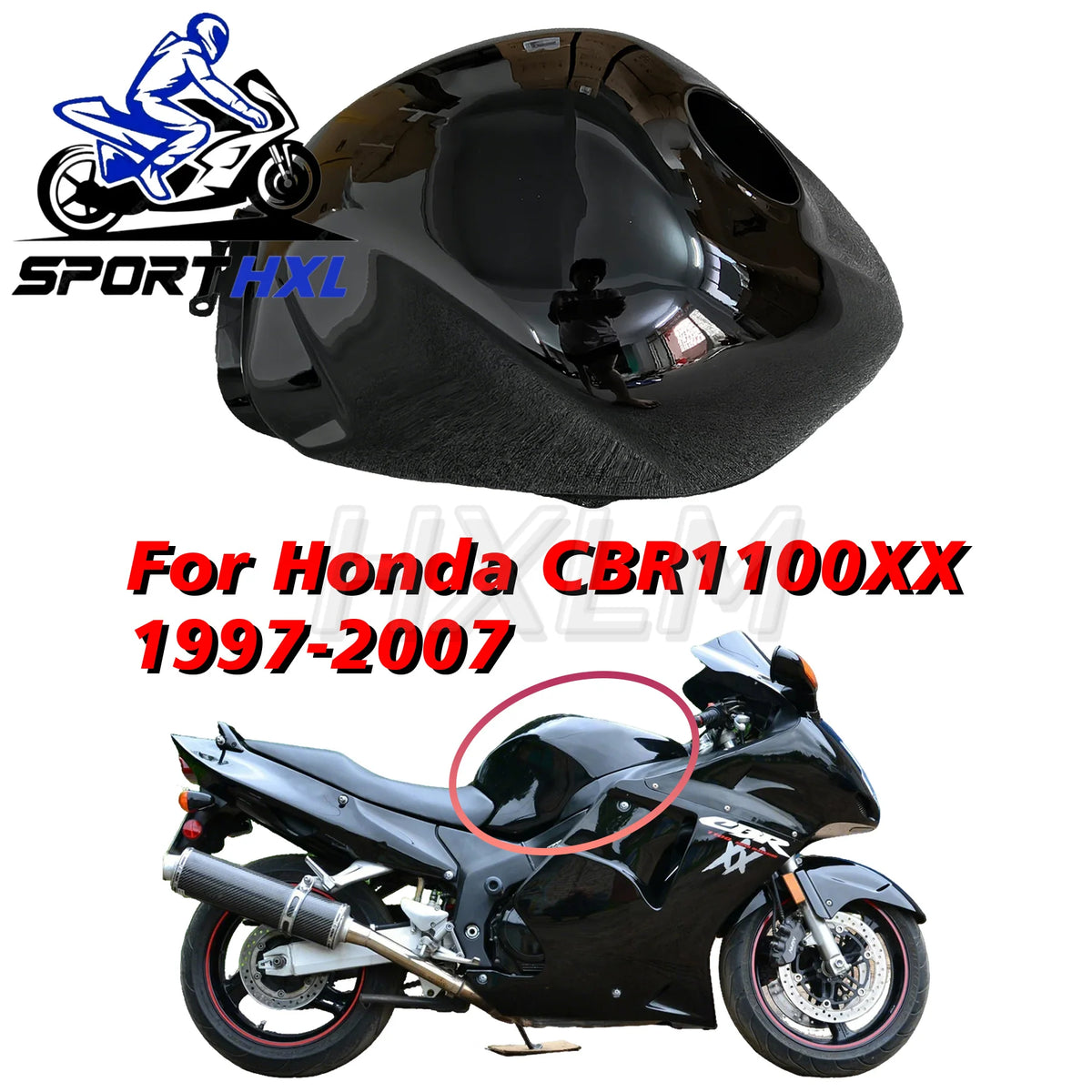 Gas cover For Honda CBR1100XX 1997-2007 Tank fairing Tank guard Gas guard Tank protector Tank cover Gas protector ABS Plastic