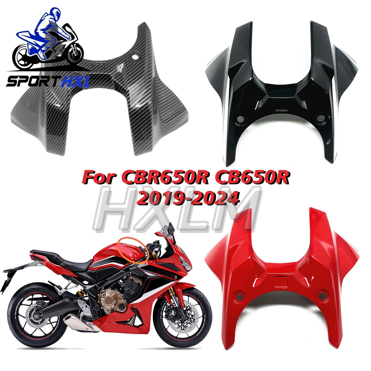 Imitation Carbon Fiber Paint Motorcycle Front Fuel Gas Tank Cover Guard Protector for HONDA CB650R CBR650R CB 650R CBR 2019-2023