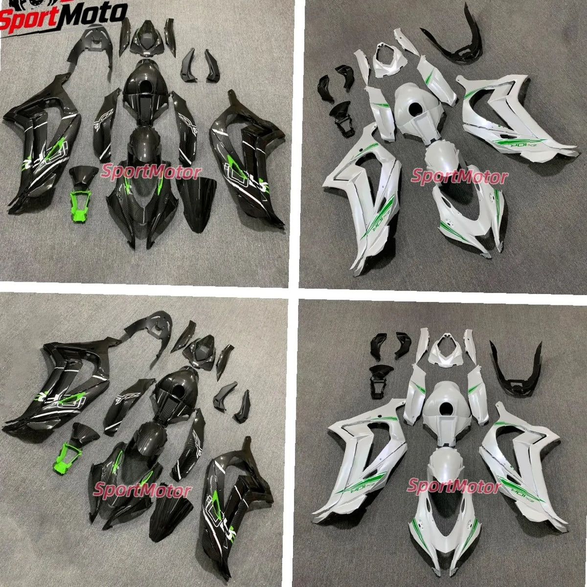 OEM Style Carbon Fiber Fender Side Covers Motorcycle Fairing Kits For KAWASAKI NINJA ZX10R ZX-10R 2016-2020 Motor Modified Acces