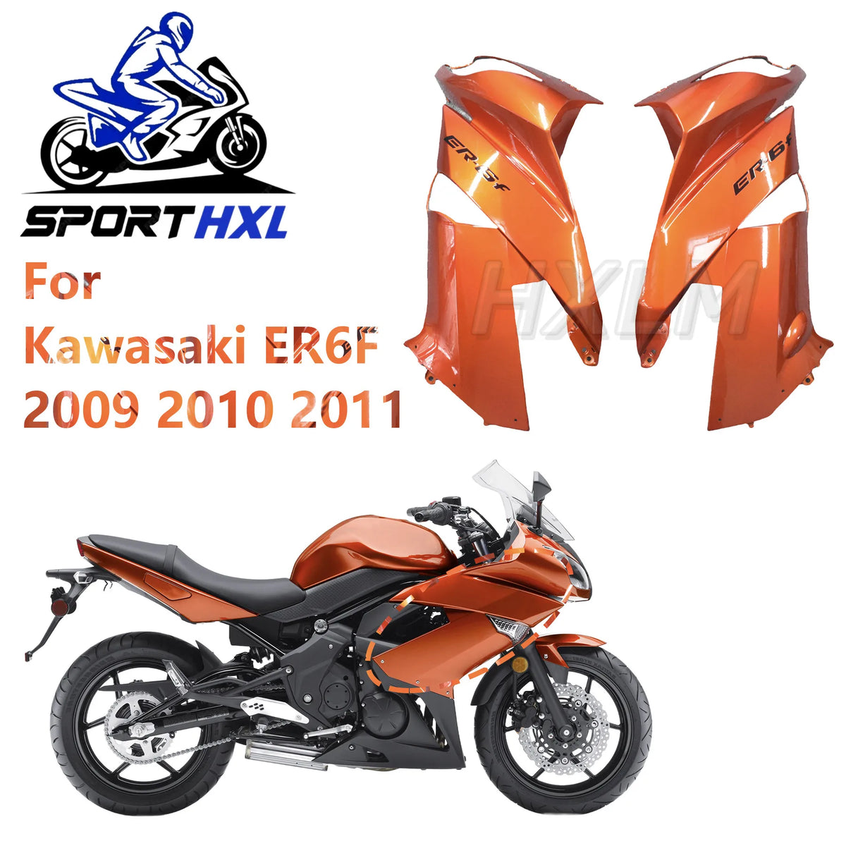 Side Cover Fairing pour For KAWASAKI Ninja650 ER6F ER-6F 2009 2010 2011 Motorcycle Tail Panel Seat Side Cover 2009-2011 year