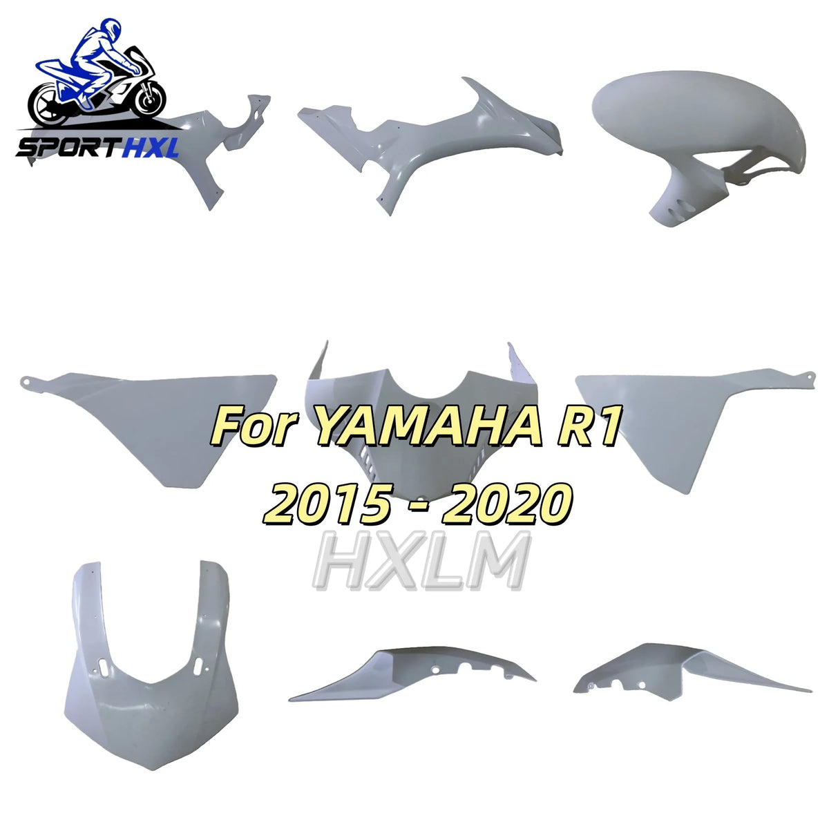For Yamaha R1 R1M 2015 2016 2017 2018 2019 2020 Motorcycle Fairing Kits Injection Molding Unpainted Fairing Kit Bodywork Set