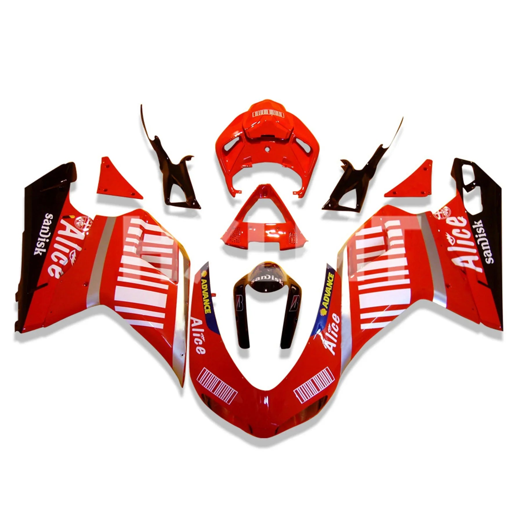 Motorcycle Fairings Kit Fit For Ducati 848 1098 1198 2007 2009 Bodywork Set ABS Accessories Injection Full Body Kits HXLMOTOR