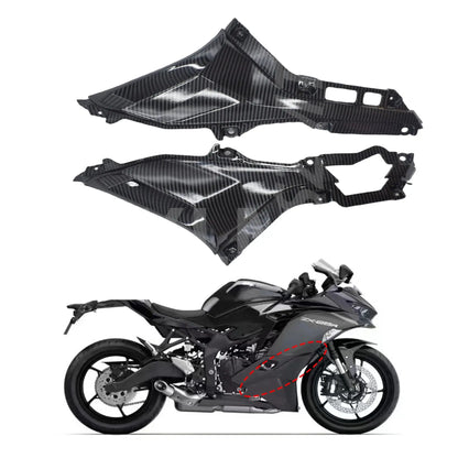 For Kawasaki Ninja ZX25R ZX-25R ZX 25R 2020 2021 Carbon Fiber Look Side Covers Panels Motorcycle Accessories Fairing Parts HXLMOTOR