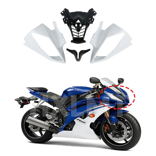 Motorcycle Unpainted Upper Front Fairing Nose Headlight Cowl Panel Fit For YAMAHA YZF600 R6 2008 2009 2010 2011 12 13 14 15 2016 HXLMOTOR