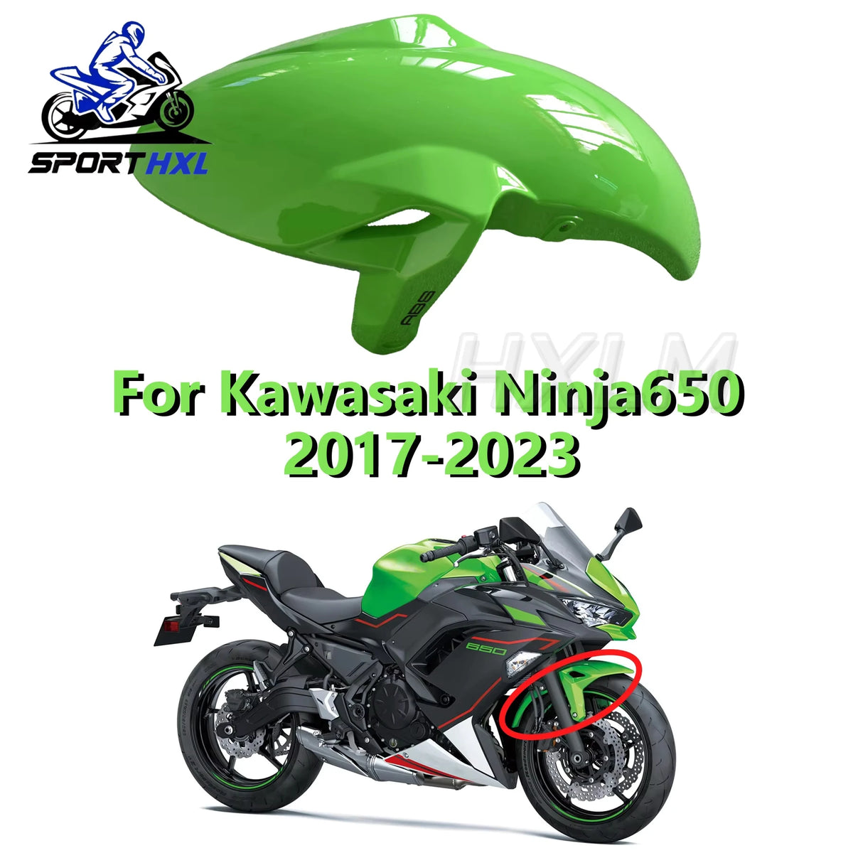Fit For Kawasaki Z 650 2017-2021 2022 2023 Ninja650 Mudguard Fender Front Wheel Cover Splash Guard Protector Z650 Accessories