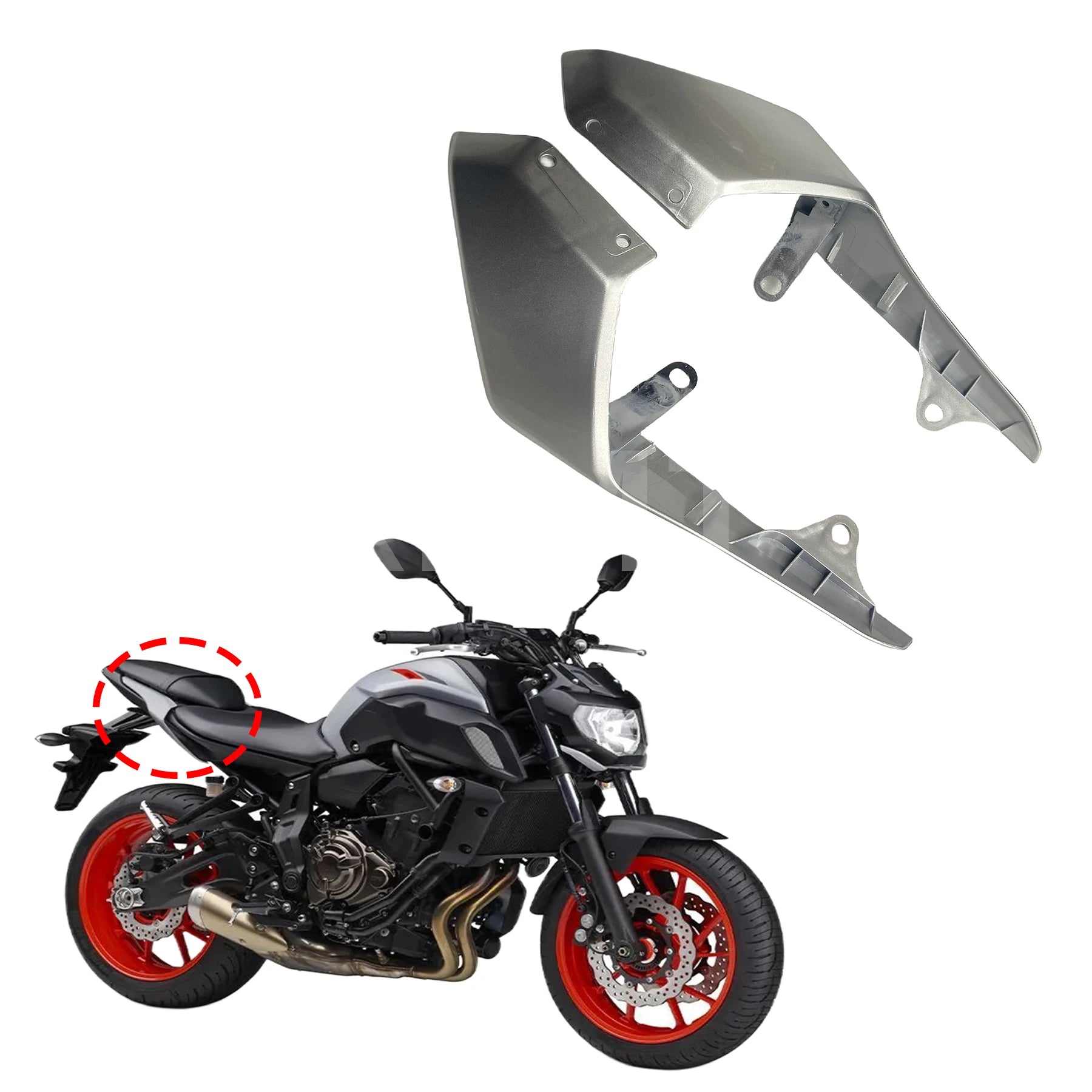 Motorcycle Fairing Rear Tail Side Cover For YAMAHA MT07 MT-07 Side Panel Fairings Kit Accessories 2018 2019 2020 HXLMOTOR