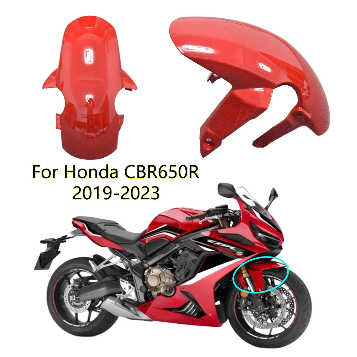 For HONDA CB650R CBR650R 2019 2020 2021 2022 2023 Motorcycle CB 650R Accessorie ABS Front Mudguard Fender