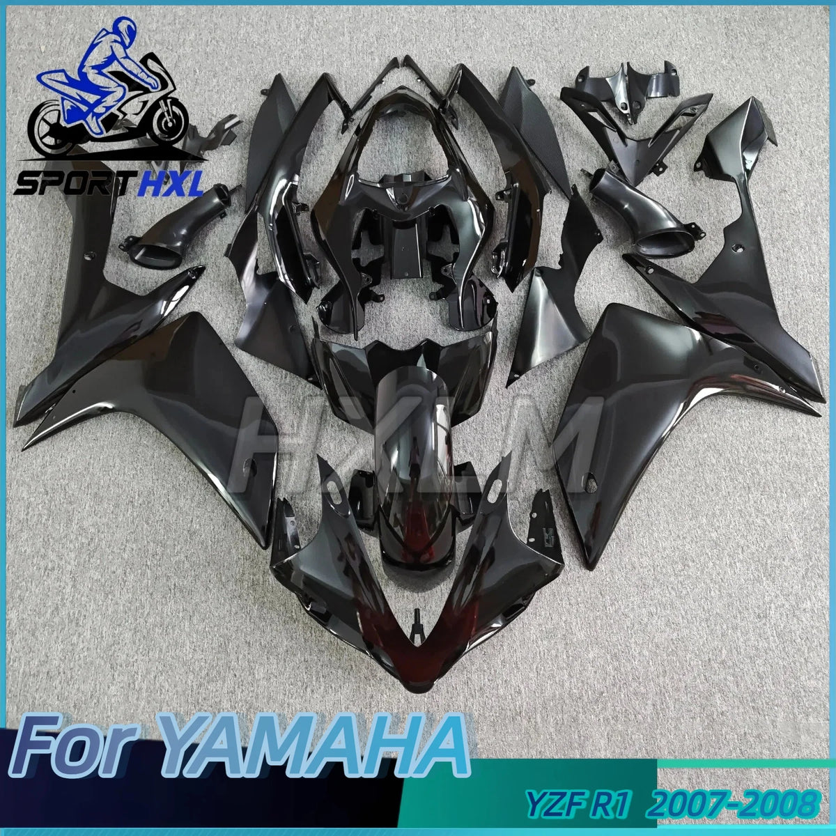 New Motorcycle Full Fairing Kit For YAMAHA R1 2007 2008 yzf-r1 Plastic Glossy Black Bodywork