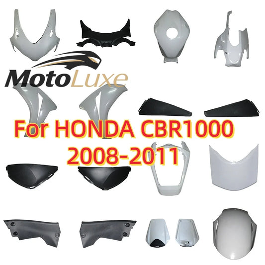 for HXLMotor Motorcycle Upper Front Nose Fairing Cowl Injection Mold ABS Plastic Unpainted White For Honda CBR 1000 RR