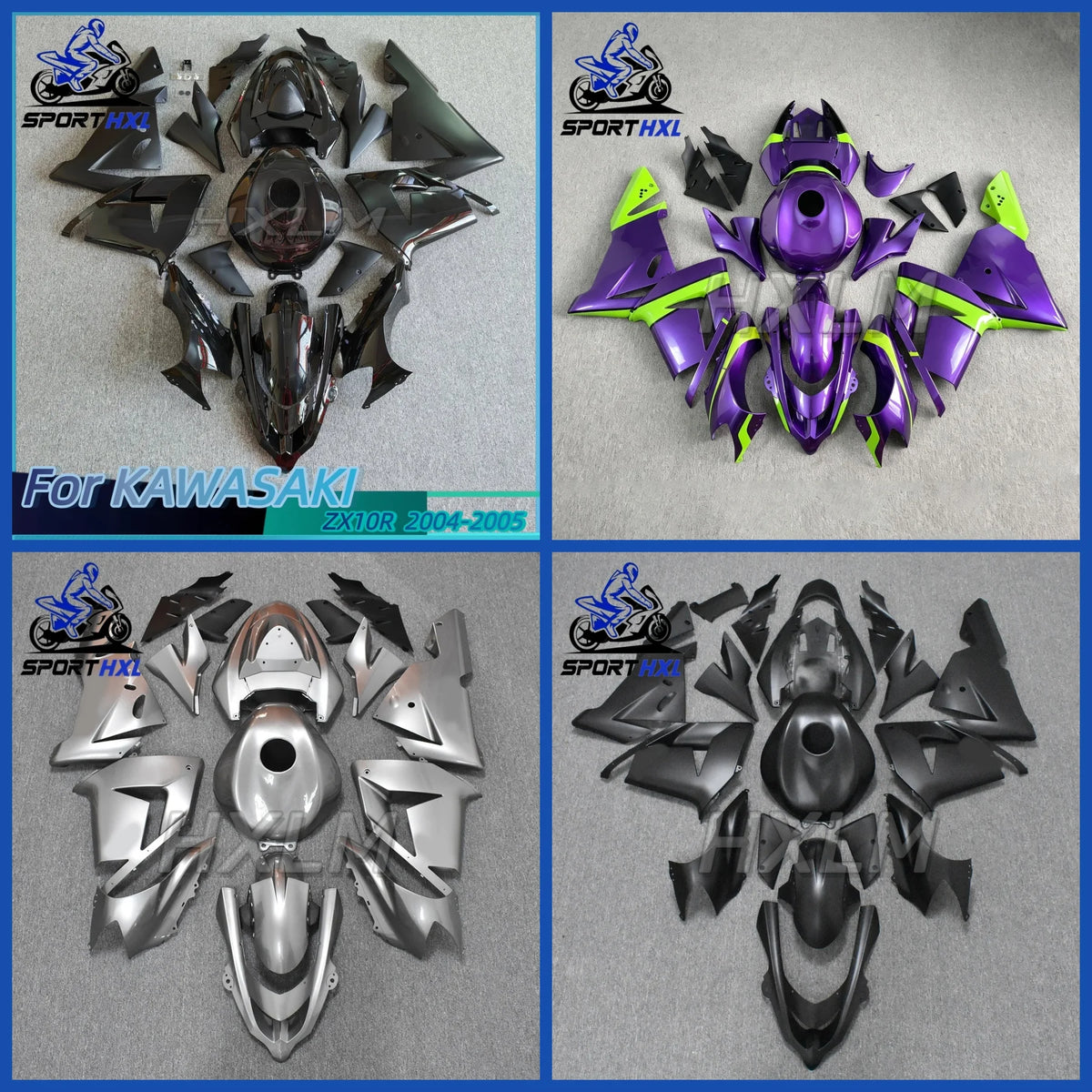 New ABS Whole Motorcycle Fairings Kit Fit For ZX-10R ZX10R zx 10r 2004 2005 04 05 Bodywork Full Fairing Kits Set zxmt