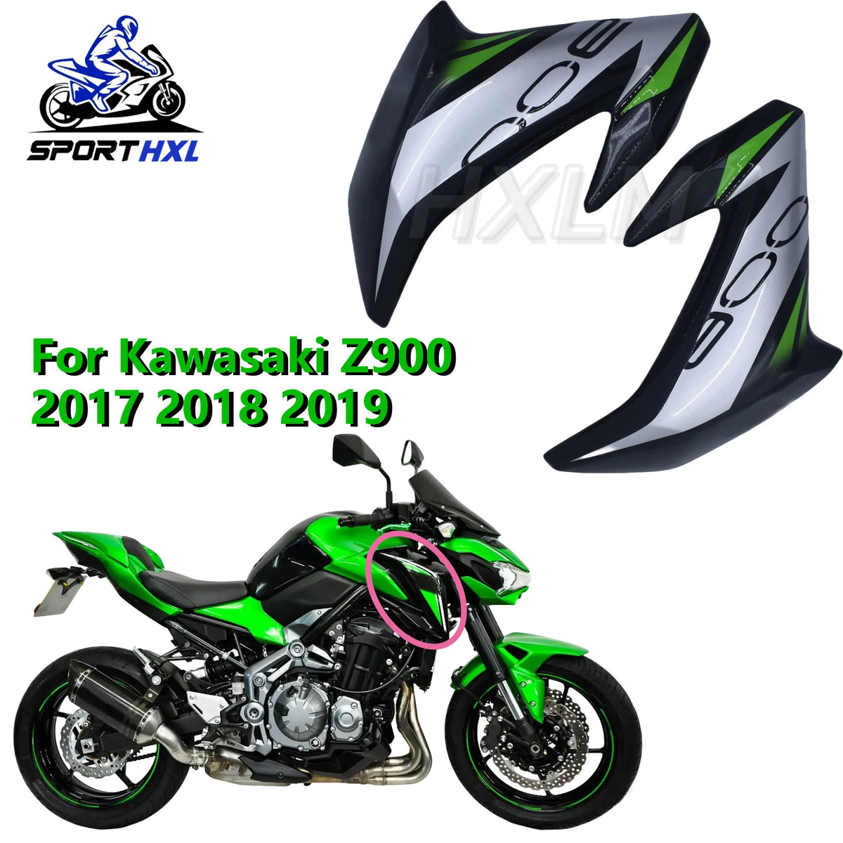 Fit For KAWASAKI Z900 2017-2019-2018-2017 Motorcycle Accessories Left Right Front Gas Tank Side Cover Panel Fairing Trim Frame