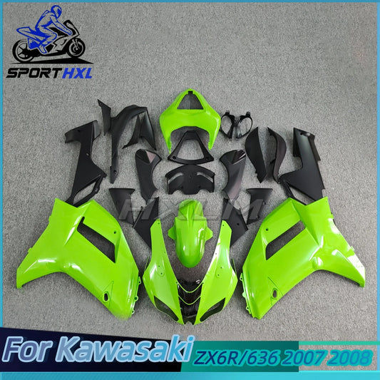 The ABS For Kawasaki Ninja 636 ZX-6R 2007 2008 Motorcycle Plastic Body Panel Fairings ZX6R 07 08 Sportbike Fairing Kit