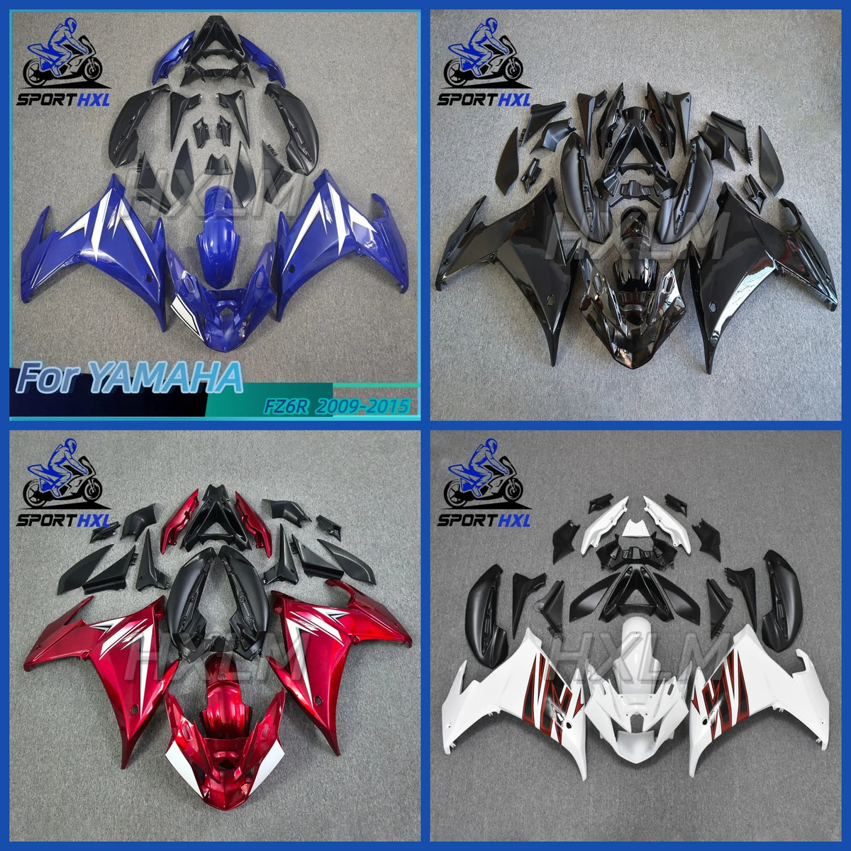 Motorcycle Fairing Kit Replacement For Yamaha YZF FZ6R 2009-2015 ABS Plastic FZ-6R 09-15 Injection Fairing Bodywork Shell