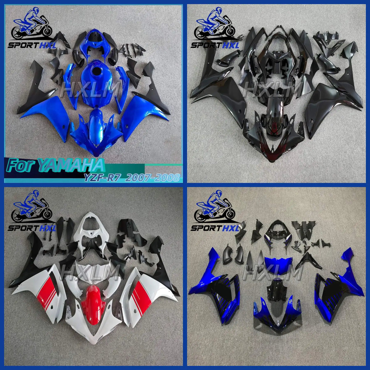 ABS Injection Motorcycle Fairing Kit Fit For YAMAHA YZF‑R1 2007 2008 YZF1000 R1 Complete Bodywork Fairings Set
