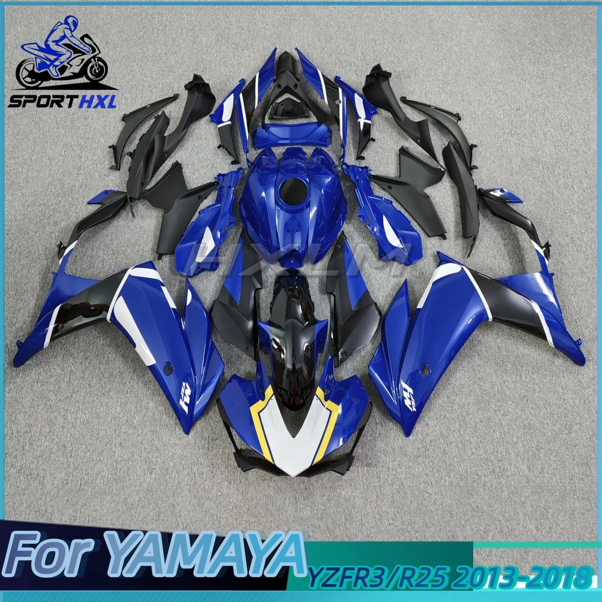 Injection Fairings for R3 2015 - 2018 R25 2016 Complete Panels 15 16 17 18 ABS Plastic Panels Kit Body Work Light black Cowlings