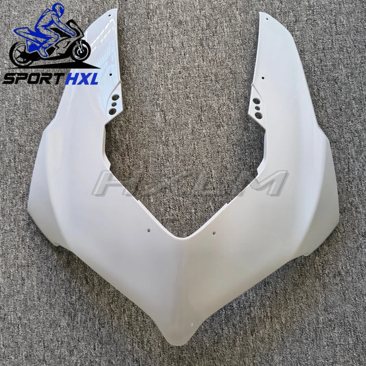For DUCATI Streetfighter V4 V4S 1000 2021 Carbon Painted look Front Fairings Upper Headlight Cover Head Hood Cowl Fairing Kits