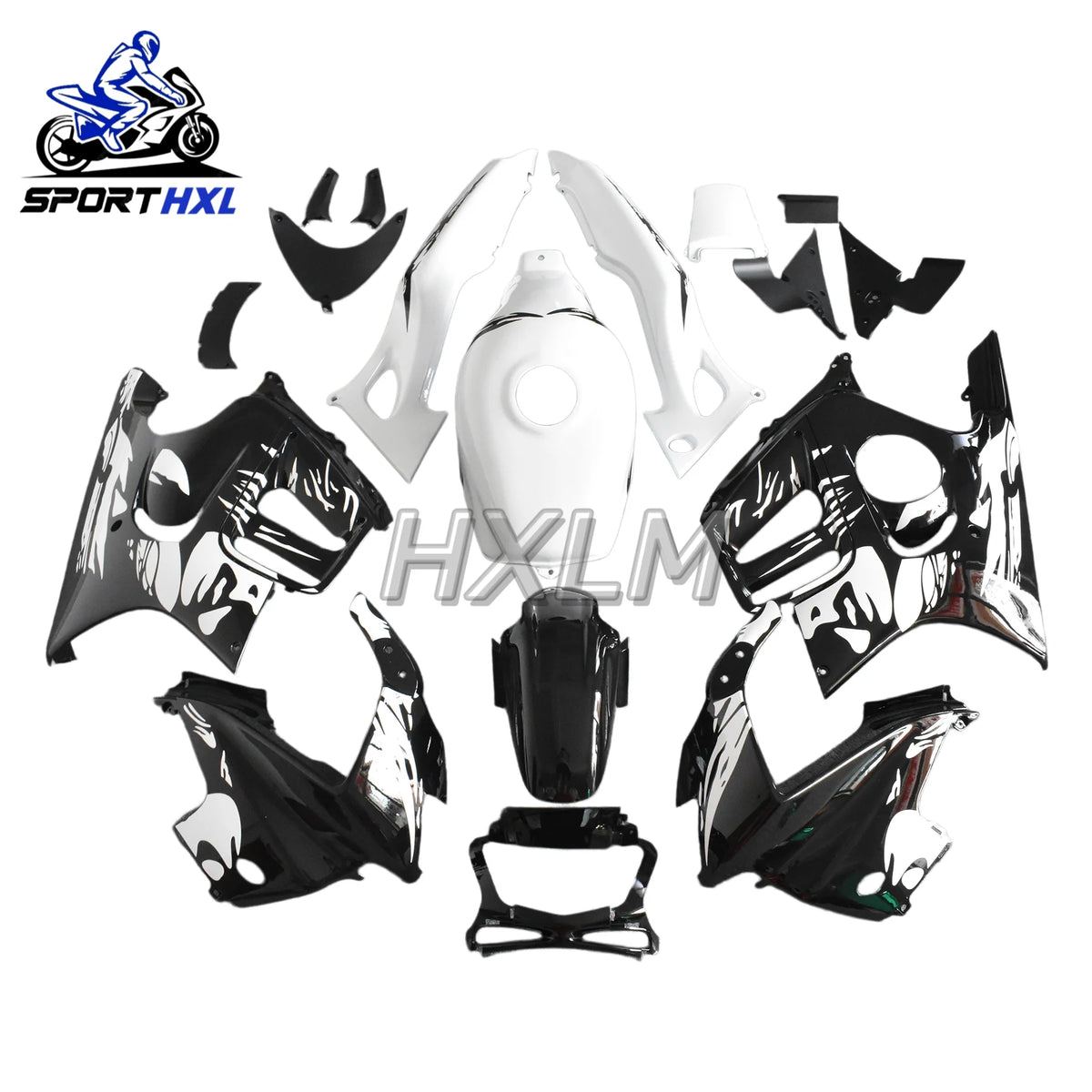 Painted Injection Motorcycle Fairing Kit ABS Plastic For CBR600 CBR 600 F3 1997 1998 Bodywork Fairings Kits Black White Pattern