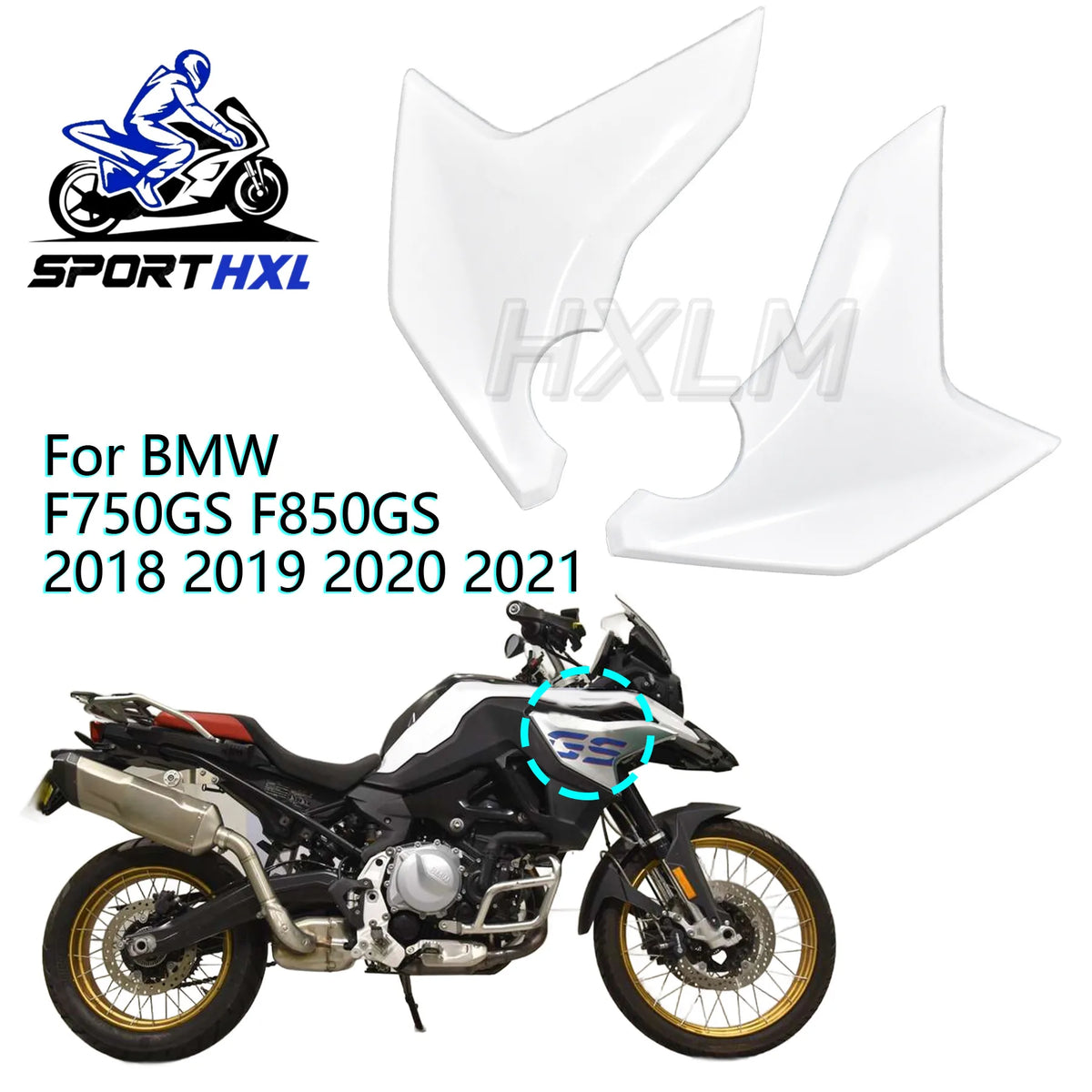 For BMW F850GS 2019 Motorcycle Winglets Aerodynamic Wind Side Wings Spoiler Fairing