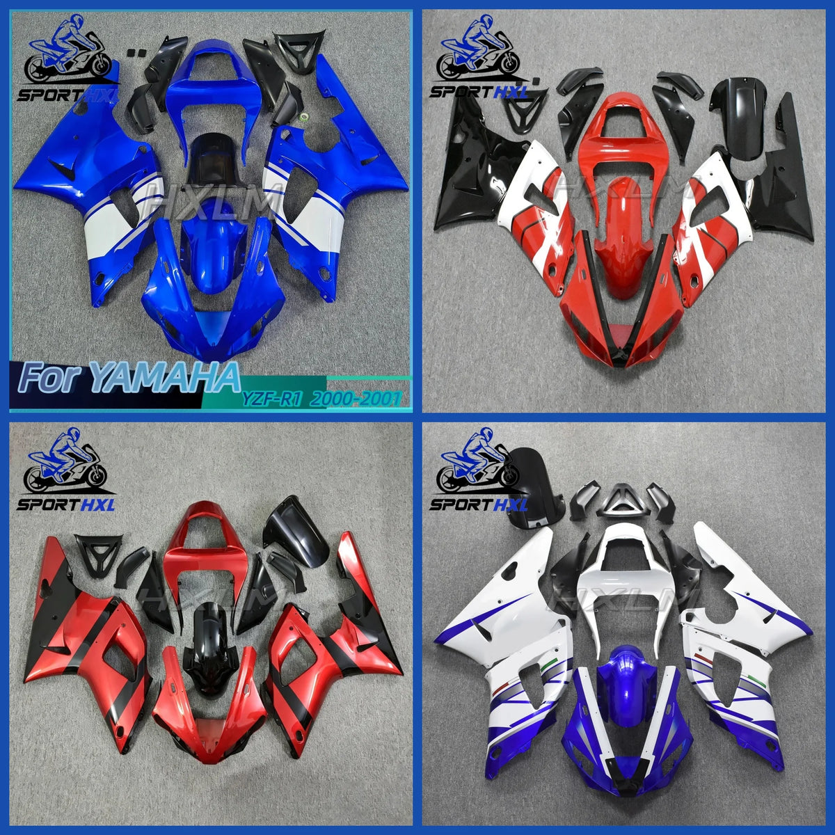 New ABS Motorcycle Fairing Kit Fit For YAMAHA YZF R1 2000 2001 YZF-R1 00 01 Full Fairings Bodywork Protection