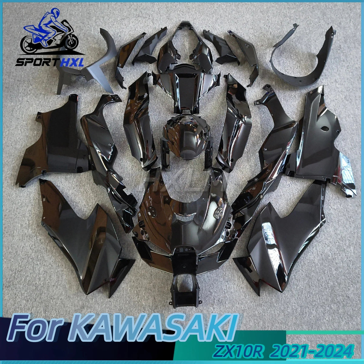 Glossy Black Motorcycle Fairing Kit Fit For Kawasaki ZX10R ZX-10R 2021 2022 2023 2024 Plastic Fairings zx 10r 21 22 23 24