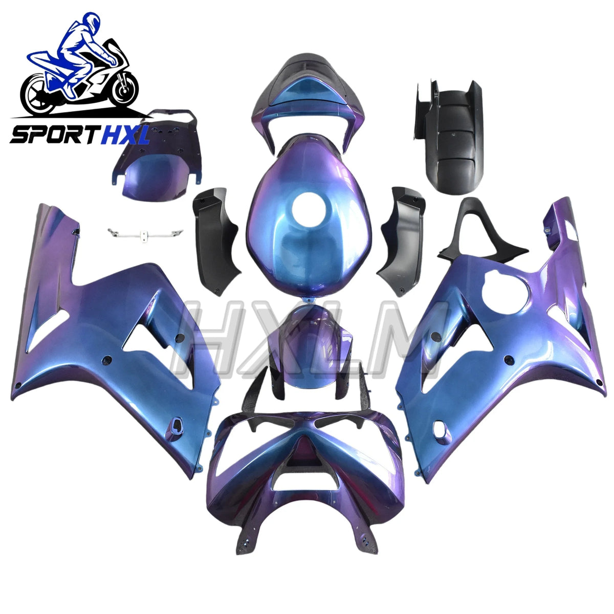 Motorcycle ABS Fairing Kit For Kawasaki ZX 6R 636 2003 2004 Complete Aftermarket Body Shell Panels Replacement Kit