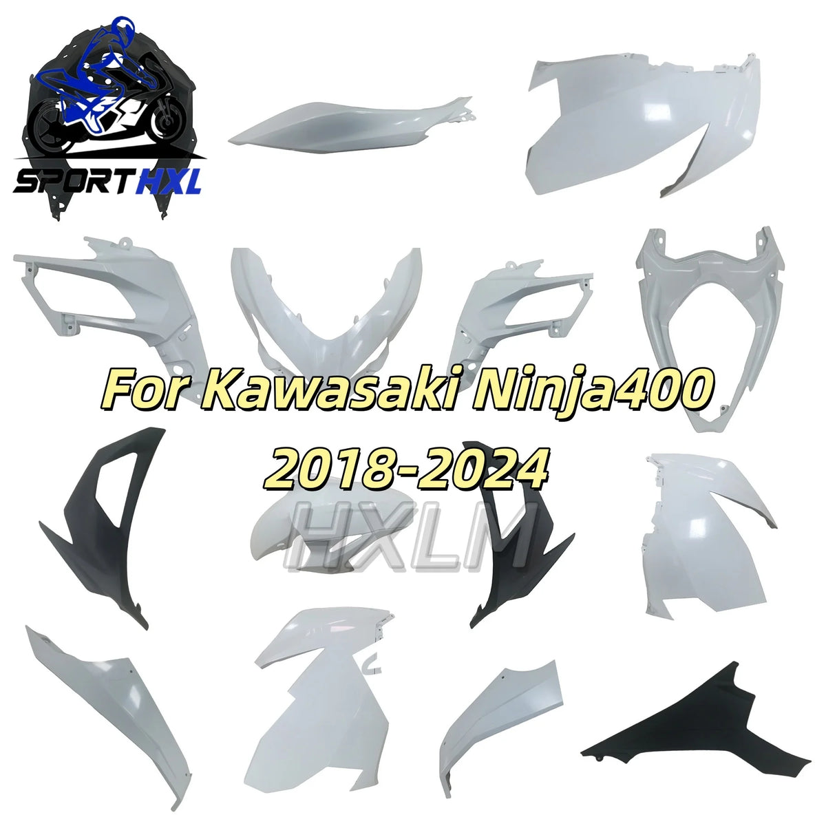 Unpainted Plastic Parts Motorcycle Fairing Kit Bodywork Left Right Tail For Kawasaki Ninja 400 Ninja400 2018 2019-2023 2024