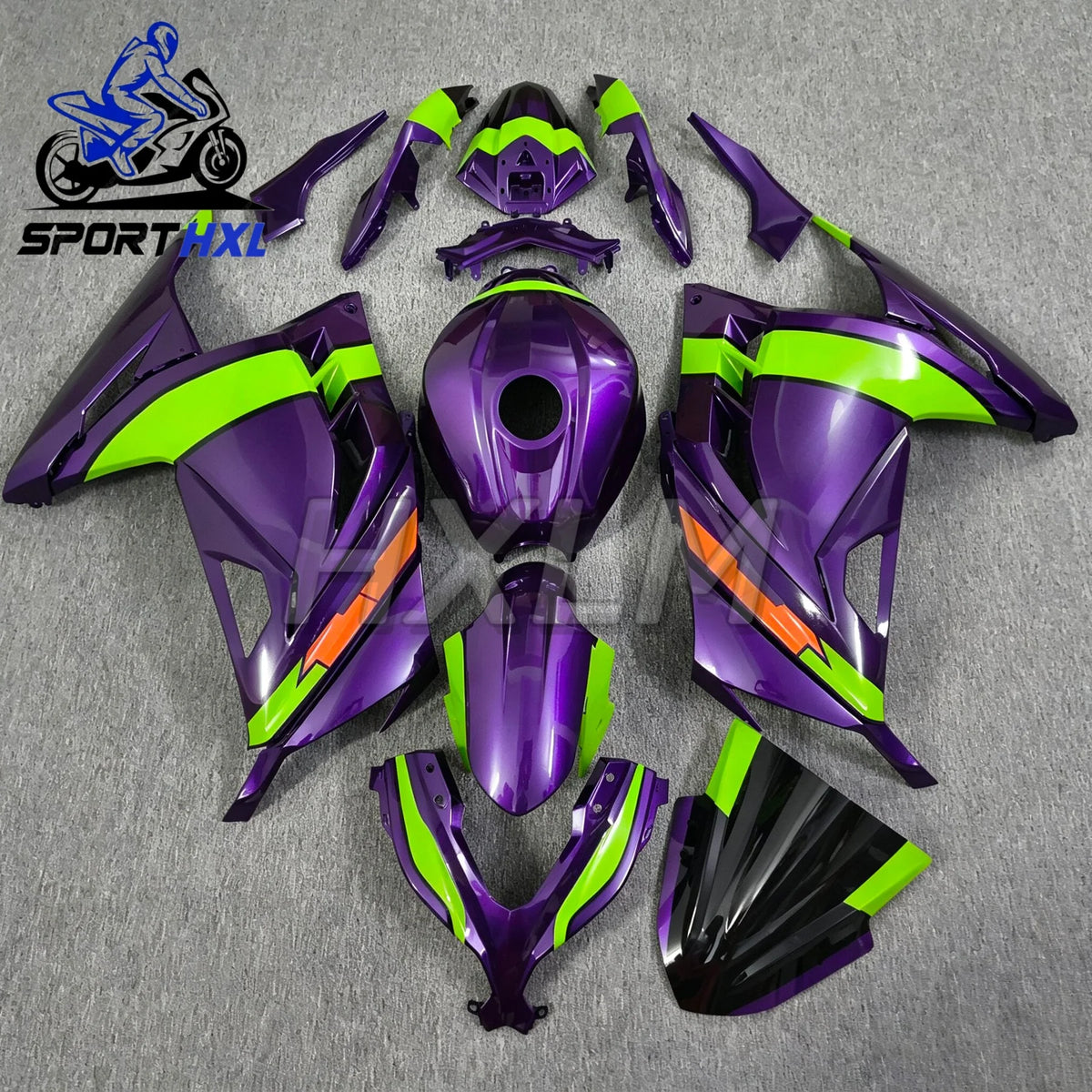 Motorcycle Fairing Kit Fit For Ninja 300 Ninja300 EX300 ZX300 2013-2017 Bodywork Set High Quality Abs Injection Purple Green