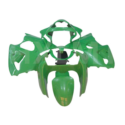 Aftermarket fairings Kits Set For Kawasaki ZX6R 2000 2001 2002 Green White Black Motorcycle Fairing zx6r 00 01 02 Injection - HXLMOTOR