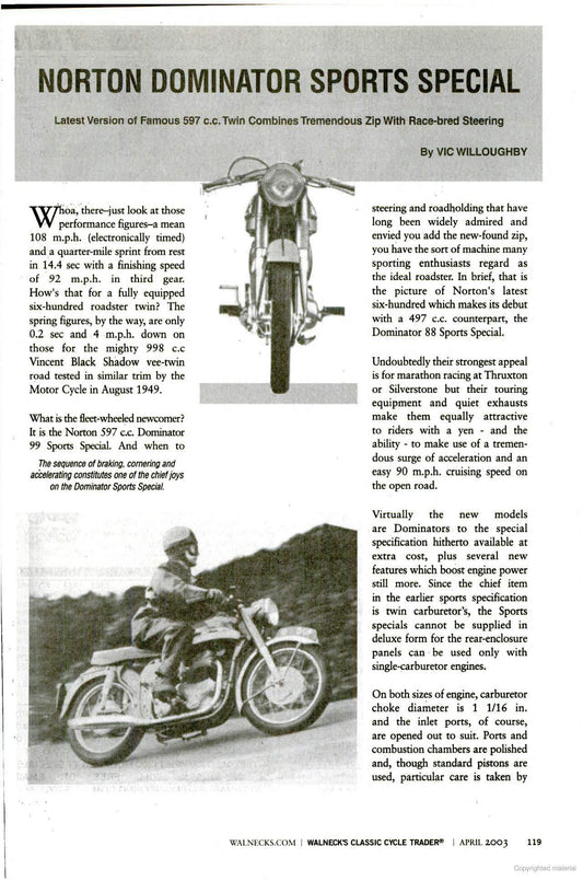 Dominator 88SS (1961-62)